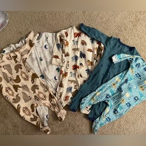 Baby boy 0-3 month sleeper footie bundle